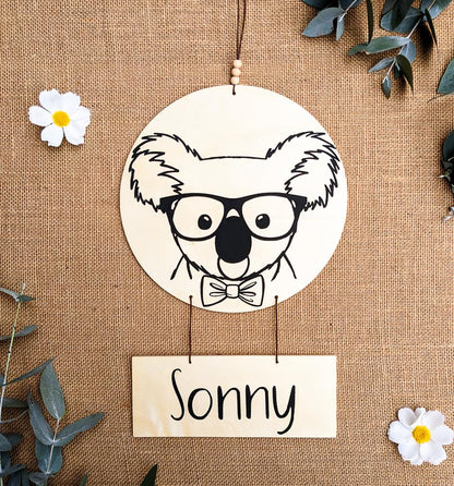 Personalised Australian Animal Name Plaque - Koala