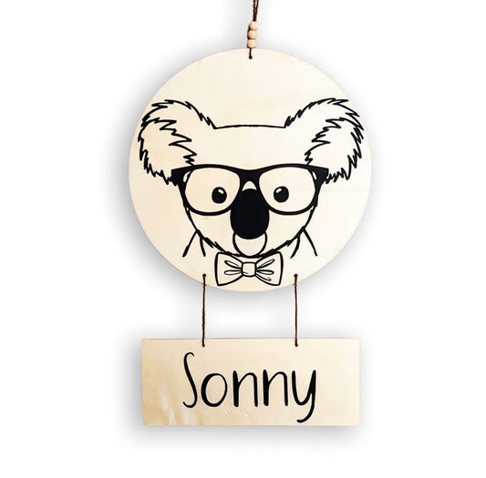 Personalised Australian Animal Name Plaque - Koala