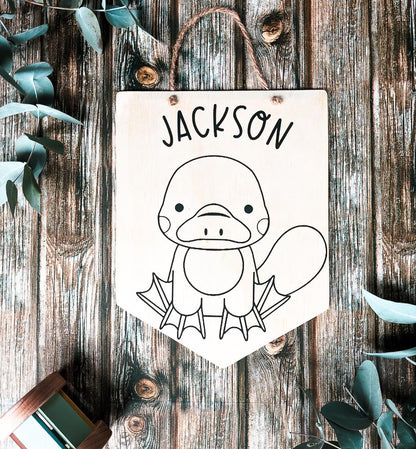 Personalised Australian Animal Sign - Platypus