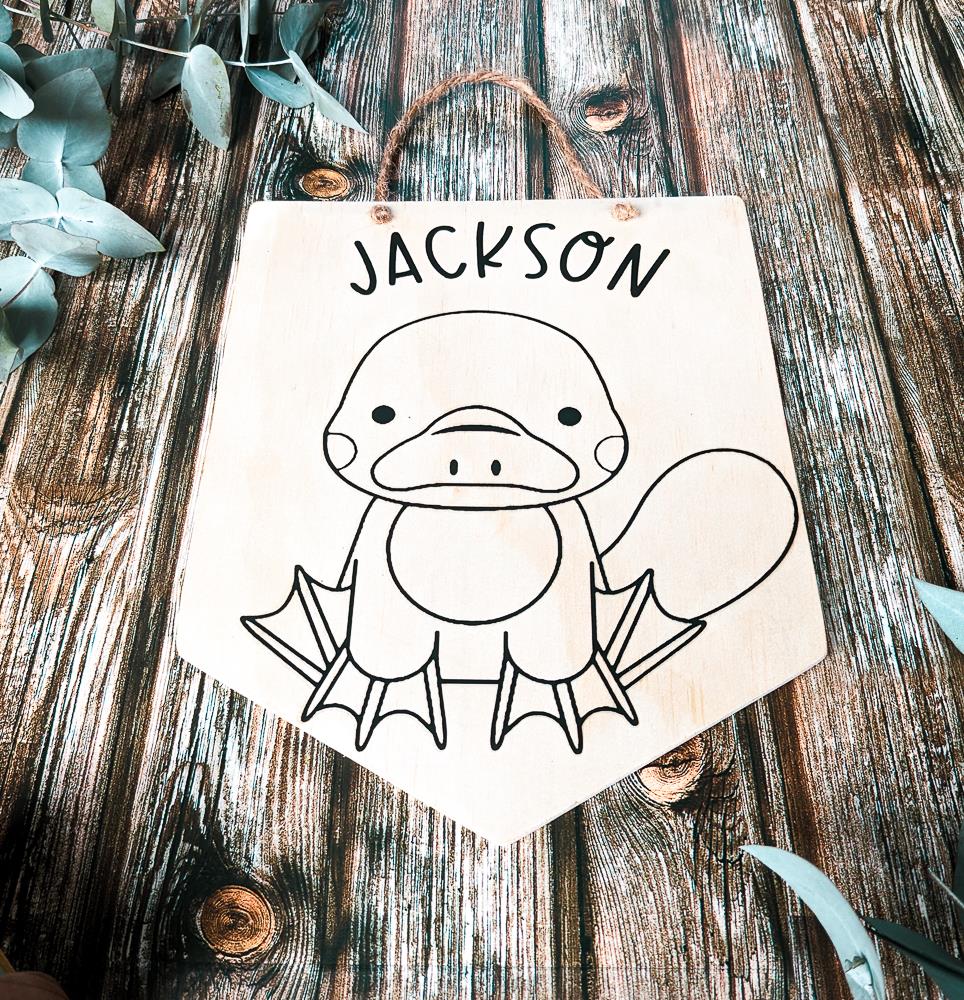 Personalised Australian Animal Sign - Platypus