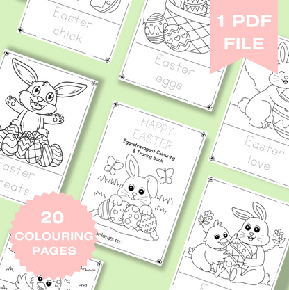 Easter Bunnies Colouring In Pages